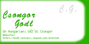 csongor godl business card